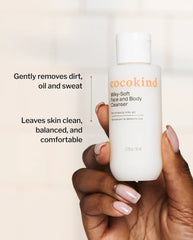 travel-size milky-soft face and body cleanser