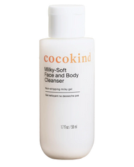 travel-size milky-soft face and body cleanser