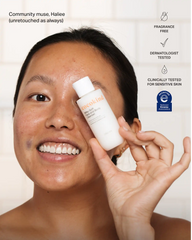 travel-size milky-soft face and body cleanser