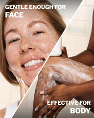 travel-size milky-soft face and body cleanser